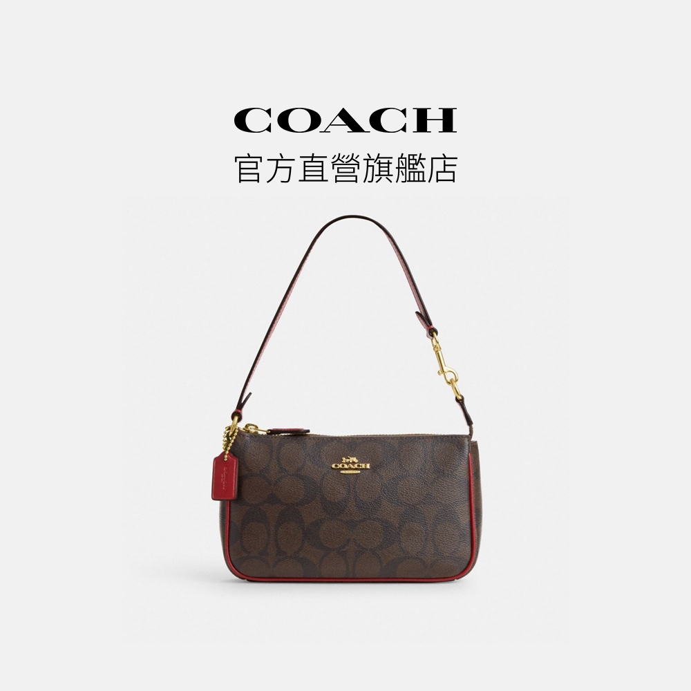 【COACH】NOLITA 19 經典Logo手袋-IM/棕色 1941紅色(C3308)｜官方直營