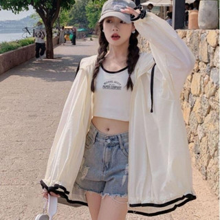 滿200出貨·連帽防曬衣女夏季長袖外穿薄款外套韓版寬松透氣防曬服女 女生外套 開衫外套 薄款外套 防曬罩衫 防曬衣 長袖