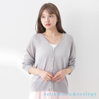 earth music&ecology 金蔥光澤感V領開襟罩衫(1L41L2D0300)
