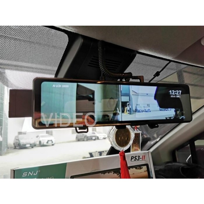 威德汽車 台中實體店安裝 掃瞄者 PS3 GPS 測速器 電子式10吋大螢幕 後視鏡 行車記錄器 SIENTA 實車安裝