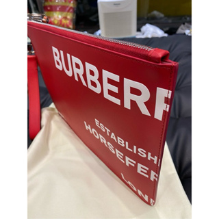 ☄️漢森精品-正品☄️ Burberry LOGO 小牛皮 手拿包