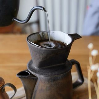 【樂芙選品】日本製 美濃燒 Ancient Pottery 仿舊復古 古董風系列 咖啡濾杯