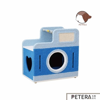 【Petpals】藍色愛心相機貓窩 貓 貓用品 貓睡床 貓睡墊 貓跳台