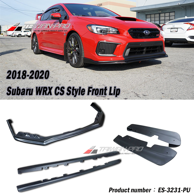 18 Subaru WRX STI CS 前下 後下巴 側裙 速霸陸 2018-2021 平光黑 空力套件 改裝空力套件