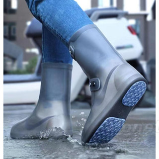 【超好穿脫 加厚防滑雨鞋套】矽膠雨鞋套 中筒防水雨鞋套 防水鞋套 防滑鞋套 機車鞋套 加厚鞋套雨靴