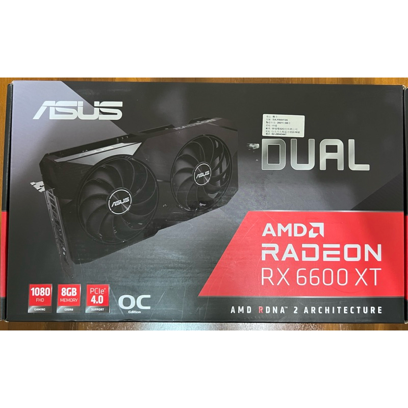 華碩Radeon RX 6600 XT顯示卡