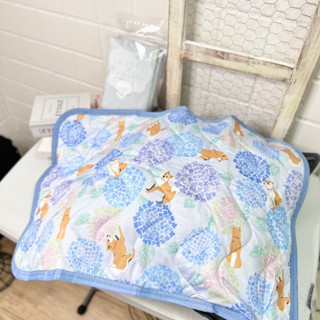 【現貨🌷】柴犬 繡球花 夏日 涼感 枕套 小山雀 北極熊 枕頭套 日本代購 接觸冷感 睡眠 枕墊 療癒 居家佈置