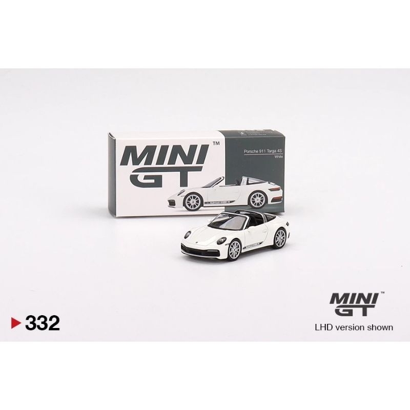 Mini GT 332保時捷Porsche 911 Targa 4S絕版熱銷白色左駕版 附膠盒