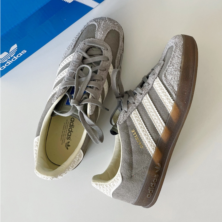 Adidas Originals Gazelle Indor 灰白 休閒鞋 德訓鞋 低筒 IF1807