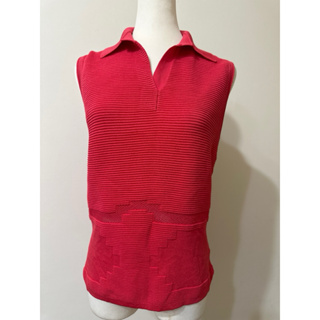 PESARO黃蕙玲紅色針織上衣（XL)
