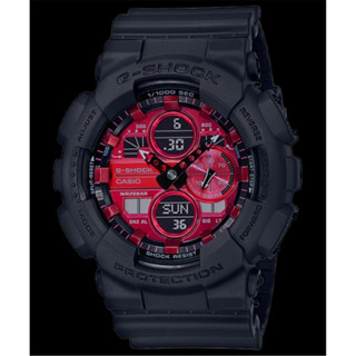 CASIO 卡西歐 G-SHOCK 強悍 紅黑 雙顯 復古 運動錶 (GA-140AR-1A) [秀時堂]