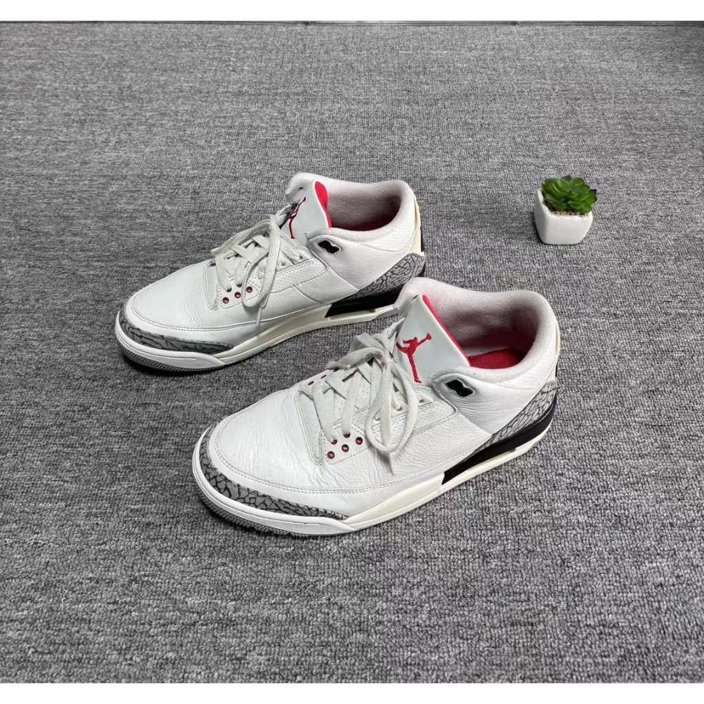 《二手寄賣》Air Jordan 3 白水泥 US11 無原盒 磨損少