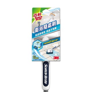 [超級賣場] 含稅 原廠 3M 百利 衛浴隨處刷-1長柄2刷頭(彈性快乾刷頭x1+妙用擦刷頭x1) 長柄刷 另有刷頭補充