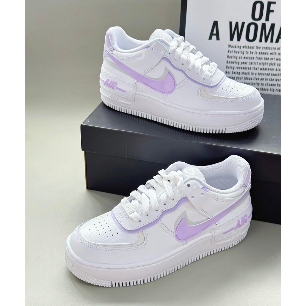 Nike Air Force 1 Low Shadow 淺紫白色