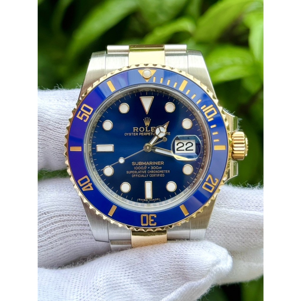 勞力士 ROLEX  型號116613LB  半金藍水鬼 錶徑40mm  3135機芯  2019/FEB  國外AD