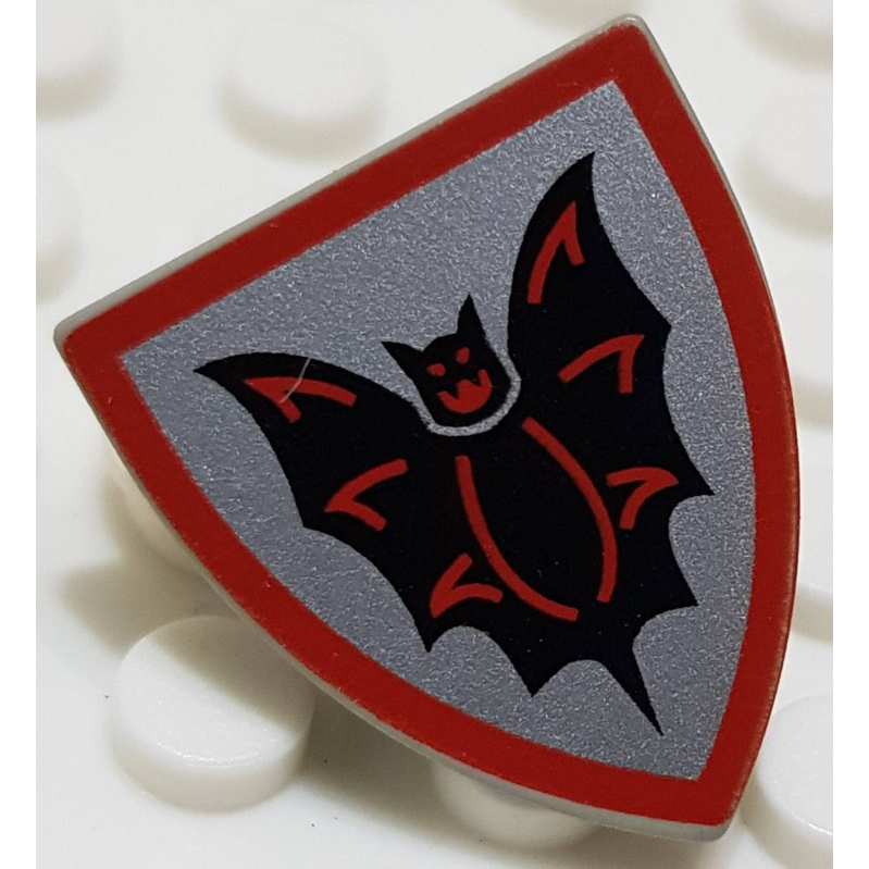 樂高 3846 6097 6031 舊淺灰色 印刷 三角 盾 盾牌 蝙蝠 騎士 城堡 人偶 配件 絕版