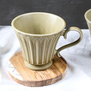 | 十煦 | 法式浪漫Scrunchie Grace 咖啡杯復古米黃-日本製美濃燒餐具