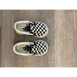 二手 VANS slip-on 小童款棋盤格滑板鞋