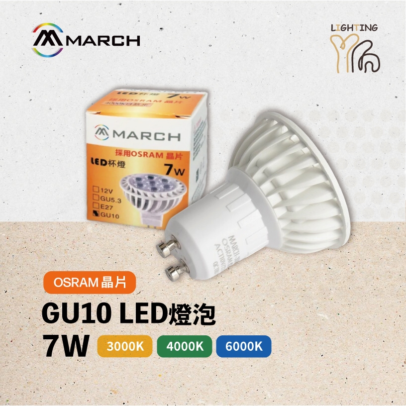 【划得來LED】MARCH LED 7W 8W GU10燈泡 IKEA燈用 全電壓