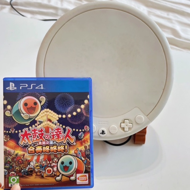 💕二手 7成新 太鼓達人 PS4《太鼓之達人 合奏咚咚咚》HORI同捆組 單鼓 鼓+光碟 中文版 二手遊戲片 太鼓達人