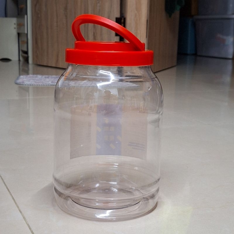 PET透明塑膠罐4公升，二手塑膠桶，收納冠軍