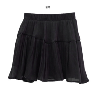【Codibook】韓國 J-BLIN 康康摺紋短裙［現貨-黑色］裙子 荷葉邊裙 女裝
