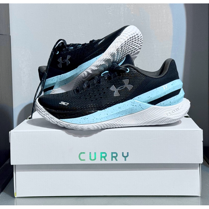6.8折！全新正版 UA Curry 2  LOW FLOTRO籃球鞋 黑水藍配色 勇士 NBA 3026276