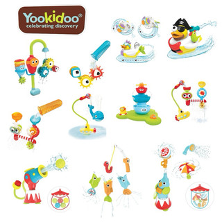 ｜以色列 Yookidoo ｜戲水玩具/捉迷藏水龍頭齒輪套組/大眼瀑布透視組/捉迷藏花園/洗澡玩具/多款可選