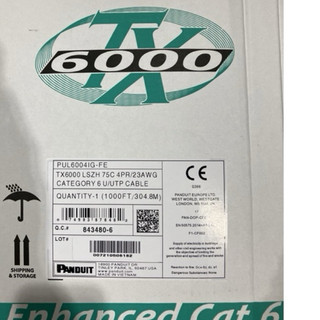 免運 PANDUIT PUL CAT.6 網路線 箱線 50-200M 4Pares 23AWG 零售 *低煙無毒*款