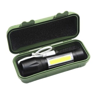 迷你充電手電筒 mini 變焦手電筒 車前燈 COB 手電筒 USB充電手電筒 車頭燈 前燈 手電 手持手電筒 小手電筒