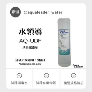 【康溢水領導】Aqua Leader水領導 10英吋 椰殼顆粒活性碳濾芯 AQ-UDF 開立發票