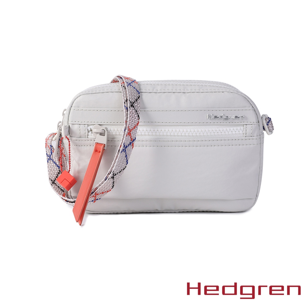 Hedgren INNER CITY系列 RFID防盜 迷你輕巧 側背包 摺紋白