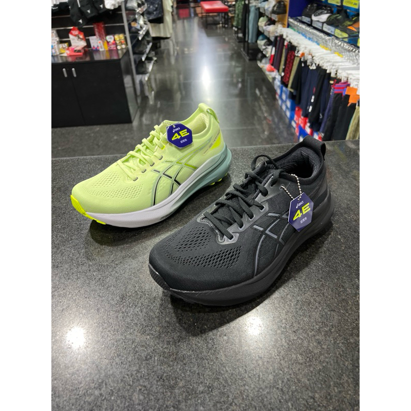 ASICS GEL-KAYANO 31 男款 4E 寬楦 支撐型 慢跑鞋 1011B868-001 黑色 300 黃色