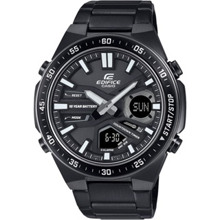 【CASIO】卡西歐 EDIFICE 10年電力計時雙顯 手錶 EFV-C110DC-1A 台灣卡西歐保固一年