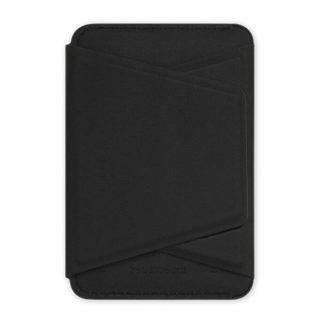LANI's 石墨黑 Riche MagSafe 支架磁吸卡包 小牛皮感 手機支架 悠遊卡