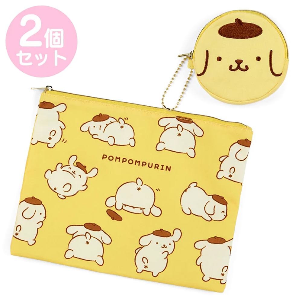 Sanrio 三麗鷗 布丁狗生日系列 造型收納袋二入組 零錢包 布丁狗 屁屁 227404N