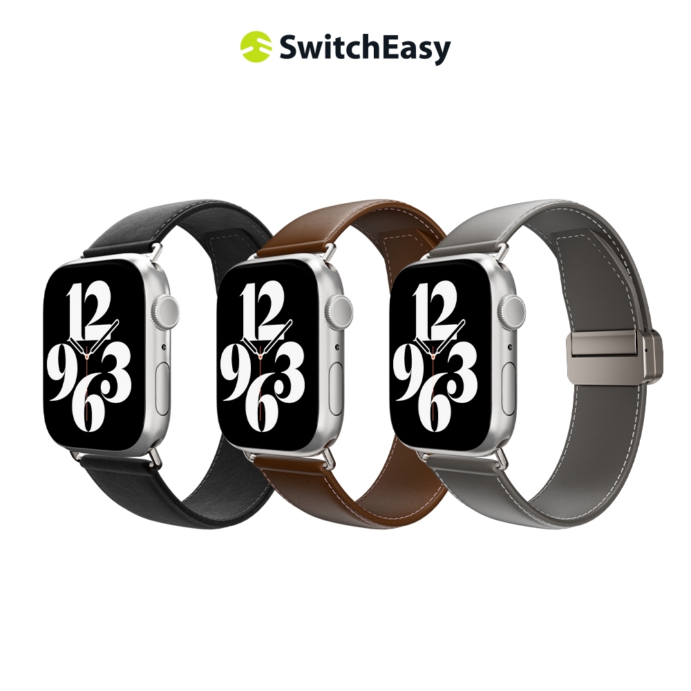 SwitchEasy 魚骨牌 Apple Watch Classic 真皮錶帶 全尺寸Ultra/9/8/7/6/5/4