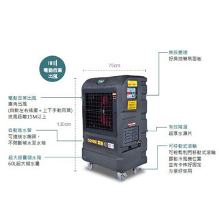 18" 變頻移動式水冷扇 M902-COOL 超厚水濂 有效降溫 通風機 排風機 落地扇 水冷扇 清涼降溫 大型場地降溫
