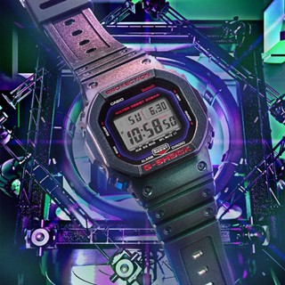 【WANgT】【CASIO 卡西歐】G-SHOCK 手錶 電子錶 方型錶 藍芽錶 炫彩紫 DW-B5600AH-6