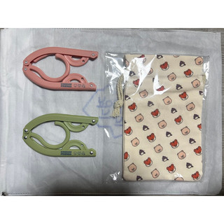 韓國 KINGDOMS FRIENDS 收納袋+折疊衣架兩入 旅行衣架組