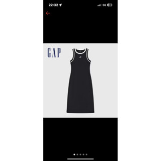 Gap 女裝 Logo圓領無袖洋裝-黑色(496365)S SIZE