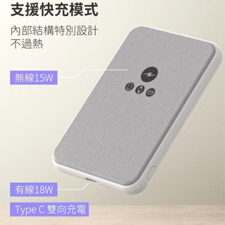 POLYBATT 5000mAh磁吸無線行動電源 磁吸三用快充行動電源 行充 快充 磁吸 行動電源 無線 石墨烯