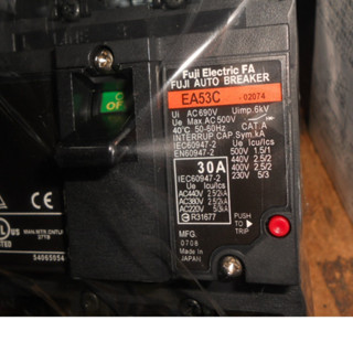 日本 FUJI 斷路器 SA33C EA53C 3P 30A 40A 50A 5kA 無熔絲開關 (D1D2)