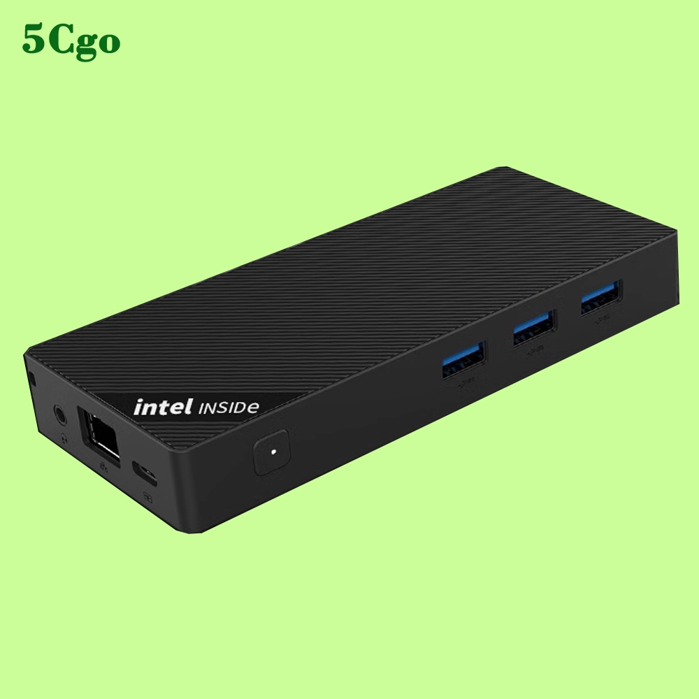 5Cgo.【一店】全新12代AlderLake-N100電腦棒迷你桌上型電腦主機DDR5辦公室家用win11/10
