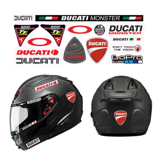 Ducati 杜卡迪 安全帽 防水 反光 貼紙 頭盔貼 全罩 半罩 機車 擋車 改裝 造型 外觀 鏡片