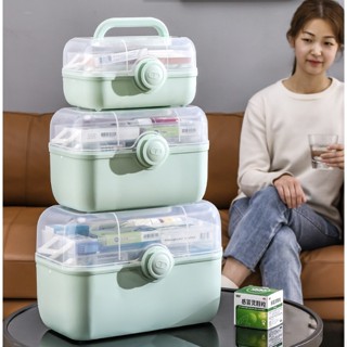 醫藥箱 家用多層大容量三層藥箱 家庭裝藥品收納盒 藥盒 口罩收納盒 醫療箱 藥品收納盒 整理盒