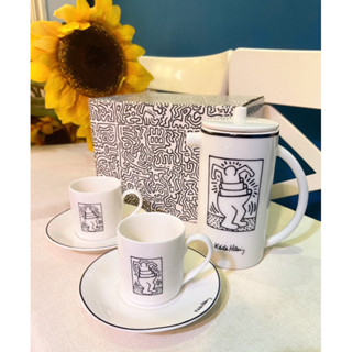 B4#Keith Haring Multiplexism 普普風#塗鴉#凱斯哈林#咖啡壺杯組