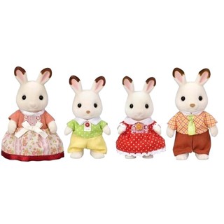 Sylvanian Families<日本森林家族>溫馨家庭人物配件 可可兔家庭套組(人物*4 一家四口)家家酒玩具