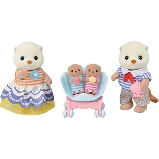 Sylvanian Families<日本森林家族>溫馨家庭人物配件 海獺家庭套組(人物*4 一家四口)家家酒玩具