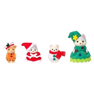 Sylvanian Families<日本森林家族>人物節日配件 歡樂聖誕好朋友套組(人物*4)